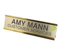 Q-Connect Custom Door/Desk Plate KF71442 250 x 50 mm Yellow