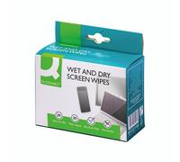 20 x Q-Connect Wet and Dry Wipes Wet wipes for cleaning and dry wipes for p KF32148