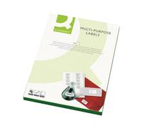 Q-Connect White Multipurpose Labels - 18 per sheet (63.5 x 46.5mm, Pack of 1800