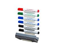 Q-Connect AWPE001QCA Whiteboard Pen and Eraser Holder - White