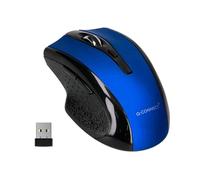 Q-Connect Wireless Ergonomic Mouse 2.4G/4-Button/Battery-Powered/Includes 2 AAA batteries/Ambidextrous/Gaming/Optical Computer Mouse for Laptop, PC/Blue