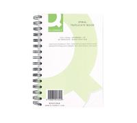 Q-Connect Wiro Bound Carbonless Triplicate Book 8x5 Inches KF01344