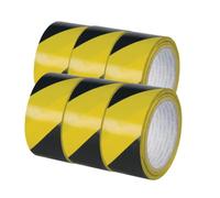 Q-Connect Yellow Black Hazard Tape (Pack of 6)