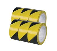 Q-Connect Yellow Black Hazard Tape (Pack of 6) Ref KF04383
