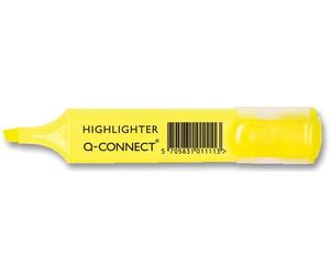 Q CONNECT - Yellow Highlighter Pens - Pack of 10