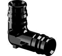 Q&E PPSU 50x50 90° Elbow with Male/Female Threads according to EN 10226-1 for Fitting on PEX Cross-Linked Polyethylene Pipe Black (Ref 1042859)