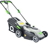Q GARDEN QG38-1600 Corded Rotary Lawn Mower - Black & Grey