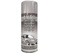 Q&H 400ML Auto Extreme Silver Body Spray Paint - Automotive Excellent Coverage Adhesion Bright Finish Interior & Exterior Use - Professional Quality Paints Restorer for Car Bike Petrol Resistant (1)
