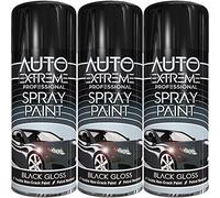 Q&H 400ML Black Gloss Spray Paint Aerosol Can - Auto Flexible Non-Crack Paints Automotive Petrol Resistant Exterior Painting Sprays - Ideal for Van, Car, Bike, Scratches, Metal, Ceramic Garage (3)
