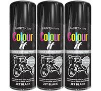 Q&H Automotive Black Gloss Spray Paint 400ml - Multipurpose Paints for Metal, Masonry, Wood, Wicker, Paper, Plastic - Hard Wearing Color & Crack Resistant - Long Lasting Shine Smooth Finish Garage (3)