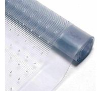Q&H Heavy Duty Non Slip Mat Plastic Carpet Protector - Clear Hallway Runner Vinyl Mat Floor Guard Kitchen Rug Film Roll - Protect Surface Paint, Dust Sheets, Area Rugs, Office Chair (6FT x 27")