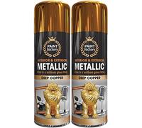 Q&H Metallic Copper Spray Paint for Bright Coating - Interior & Exterior Use Surface Finish - Ideal Paints Metal, Plastic, Wood, Glass & Ceramic - Fast Coverage Brilliant Gloss Home Garage 400ml (2)