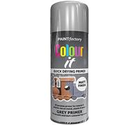 Q&H Multipurpose Grey Primer Spray Paint for Metal - Suitable for Plastic, Wood All Body Surface Use - Quick Dry Indoor & Outdoor Top Coat Aerosol Paints - Matt Finish Automotive Sprays Home 400ml (1)