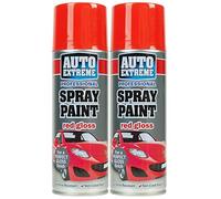 Q&H Professional 400ml Red Gloss Spray Paint - Exterior Use Quick Drying Auto-Extreme Paints Petrol Resistant - Flexible Non-Crack Sprays Perfect Finish Bikes, Vans, Metal Hard Wearing Garage (2)