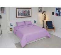 Q & H QUALITY HOUSEHOLD Q&H - Seersucker Duvet Cover Set With Pillow Pair Cases - Ultra Soft Comfy Polycotton Duvet Bed Set - Machine Washable & Breathable Comforter Sets (Lilac, Single (135x200cm)