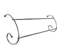 Q & H Radiator Clothes Airer - 2 Bar Radiator Airer - Clothes Drying Racks - 2 Tier Towel Rail - Indoor Laundry Towel Hanger - Garment Hanging Rack - Over Radiator Airers 2 Bars Chrome Cloth Hanger