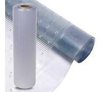 Q&H Vinyl Plastic Carpet Protector Clear Hallway Runner Protection - Guard Floor Surface Paint Work Non-Slip Mat Cover Thick Film Roll - Transparent Area Rugs, Office Chair, Grippers (24FT x 27")