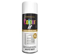 Q&H White Matt Paint Spray for Surface Décor - Interior & Exterior Fast Drying Aerosol Sprays - Ideal Body Paints for Metal, Plastic & Wood - Smooth Touch Matt Finish Protect from Rust Home 400ml (1)