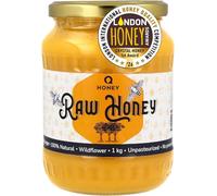 Q Honey Raw Wildflower Honey 1KG, Unfiltered & Unpasteurised, Award-Winning | Unheated, naturally set raw honey - Platinum 2026, Gold 2025 & No.1 Crystallised at the London Honey Awards