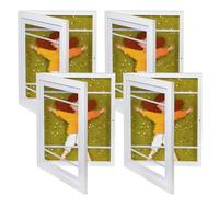 Q.Hou Kids Artwork Picture Frames Wood 4 Pack Display 8.5x11, Kids Art Frames Front Opening Holds 50, White Great for Kids Drawings, Children Art Projects(UK-8612WT-4PK)
