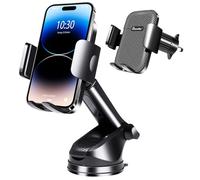 Q Humility 360° 3-in-1 Car Phone Mount - Dashboard, Windshield & Vent Mount with Super Strong Hold