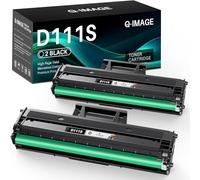 Q-image D111S Toner Cartridges Compatible for Samsung MLT-D111L D111S/ELS | Replacement for Xpress M2026W M2026 M2070W M2070 SL-M2026 SL-M2070 SL-M2026W SL-M2070W SL-M2070FW M2020 M2020W M2022W 2Black