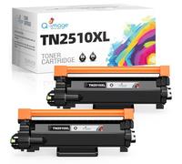 Q-image TN2510XL TN 2510XL Toner Cartridge Compatible for Brother TN-2510 XL for Brother DCP-L2620DW DCP-L2627DW DCP-L2660DW HL-L2400DW HL-L2400DWE HL-L2445DW HL-L2447DW MFC-L2800DW (2 Black)