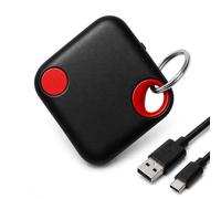Q Innovations Rechargeable Key Finder for Apple & Android, MFi Certified Bluetooth 5.4 Tracker for Keys, Wallet, Bags & Luggage, No Monthly Fees (Black)