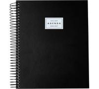 Q Kalon - School Diary 2026 2027 - September to June, Day per Page, A5 (15x21 cm), 4 Languages: SPA, ENG, FRA and GER, Spiral Closure, Hard Cover - Moon