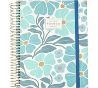 Q Kalon - School Diary 2026 2027 - September to June, Day per Page, A5 (15x21 cm), Languages SPA, ENG, FRA and GER, Hard Cover, Spiral Closure and Elastic, With Stickers - Duchess