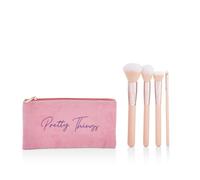 Q-KI Brush Collection Set - Blusher, Powder, Blending, Eyeshadow Brush, Cosmetic Bag
