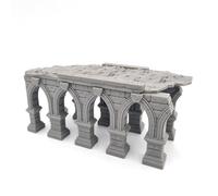 Q P Quality Printing 3D QP3D - Medieval Walkway Bridge with Pillars - Fantasy Platform Tabletop Scenery & RPG 28-32mm Miniatures Wargame Props DnD D&D