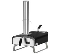 Q Pizza Portable Wood Fire Pizza Oven with Folding Legs, Outdoor Pizza Stove with Chimney for Outdoor Kitchen, Camping, RV, Tailgating, Beach, Backyard Pizza Maker, PS107