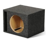 QPower Dual Vented 12-Inch Single Audio Subwoofer Enclosure Box, QBASS, Charcoal