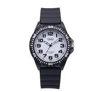 Q&Q Men's Watch Silicone Pin Buckle Luminous Hands 10 Bar Analogue Quartz, Colourful, Stripes