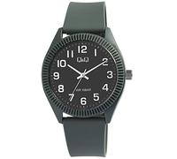 Q&Q Unisex Watch Silicone Pin Buckle 10 Bar Grey Analogue Quartz V12A-008VY, gray