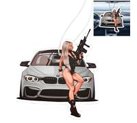 Q QXUNMU 1 pc Car Air Fresheners Rearview Mirror,Cool car beauty design - Women's Car Accessories Interior JDM Modified Car Air Freshener for Men,Hangable Fragrances Fun Gift(Wild Bluebell Cologne)