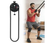 Q Rope Endless Rope Trainer - Professional Home Cable Machine, No Assembly Required, 100,000+ Cycle Tested Durability, For Athletes, Coaches, And Fitness Beginners(Black)