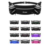 Q-RUN Running Hydration Belt, Black, Medium 25-33 inches, 10 Oz