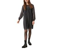 Q/S designed by Women's Kleid Kurz Loose FIT Dress, Grey/Black, 38