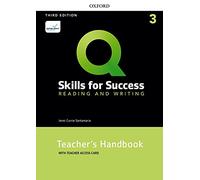 Q: Skills for Success: Level 3: Reading and Writing Teacher's Handbook with Teacher's Access Card