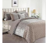 Q Style Bedding Duvet Cover Set - Soft, Hypoallergenic Polyester Duvet Cover with Pillow case - Machine Washable Bedding Quilt Cover Set (Mink, King)