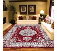 Q Style Modern RADA Rugs Living Room - Luxury Soft Area Rugs for Bedroom Hallway Runner Carpet - Washable Traditional Rug Indoor Mats (Red, 80 x 300 cm)