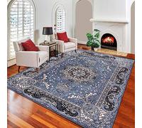 Q Style Modern RADA Rugs Living Room - Luxury Soft Area Rugs for Bedroom Hallway Runner Carpet - Washable Traditional Rug Indoor Mats (Grey, 60 x 110 cm)