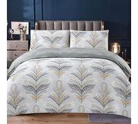 Q Style Quilted Printed Patchwork Bedspreads, Soft Microfiber Lightweight Quilted Bedspreads Coverlet All Season Bedding Set (Jasmine Silver, Double)