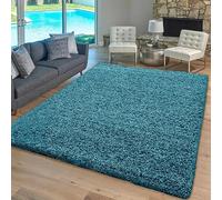 Q style VERONA Shaggy Modern Rugs Living Room - Luxury Soft Area Rugs For Bedroom - Beautiful Soft &Thick Shaggy Rugs With 5 Cm Pile Height (Teal, 120 x 170 cm)