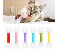 Q Tip Cat Toy, Giant Qtip Cat Toy Set with Catnip, Soft Plush Kittys QTip Toy with Catnip, Sturdy Teething Chewtoy, Interactive Kitty Kick Sticks (6pcs*A)