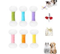 Q Tip Cat Toy, Qtip Cat Toy, Cat Toys with Catnip, Interactive Kitty Kick Sticks, Sturdy Teething Chew, for Cat Lovers Gift (A, 6pcs)