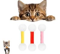 Q Tip Cat Toy, Qtip Cat Toy, Cats Kicker Toys Set of 6 PCS Designed for Indoor Pets, Big Interactive Kitty Kick Sticks, Sturdy Teething Chew Toys (3COLORS-B)