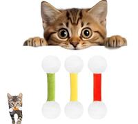 Q Tip Cat Toy, Qtip Cat Toy, Cats Kicker Toys Set of 6 PCS Designed for Indoor Pets, Big Interactive Kitty Kick Sticks, Sturdy Teething Chew Toys (3COLORS-D)